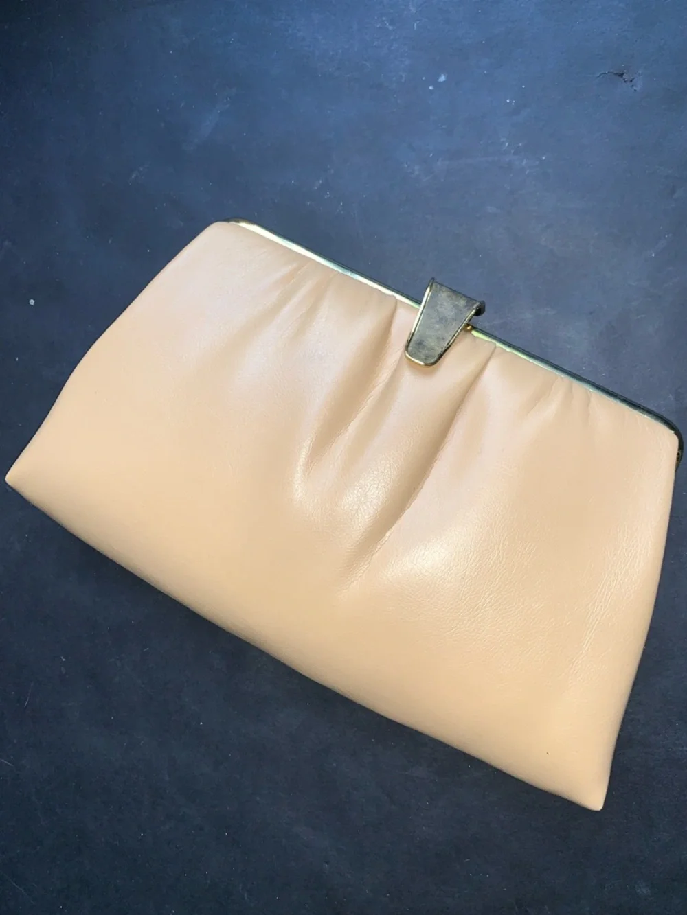 s l e e k :: Vintage Tan Convertible Evening Purse Clutch